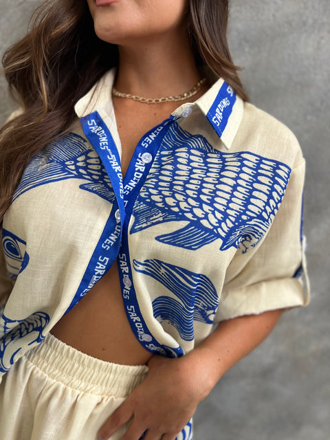 Conjunto Camisa + Pantalon Pez Azul