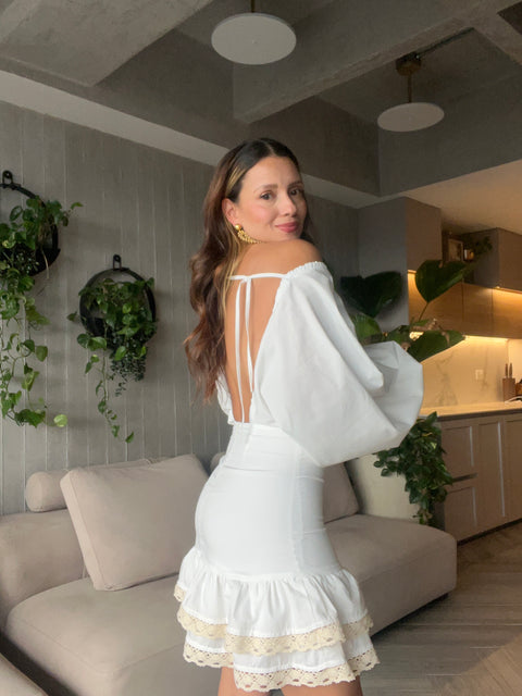 Vestido Maxi Mangas