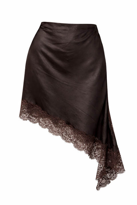 Falda corta café boleros