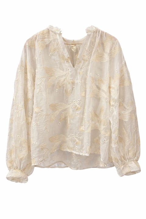 Camisera beige tejida