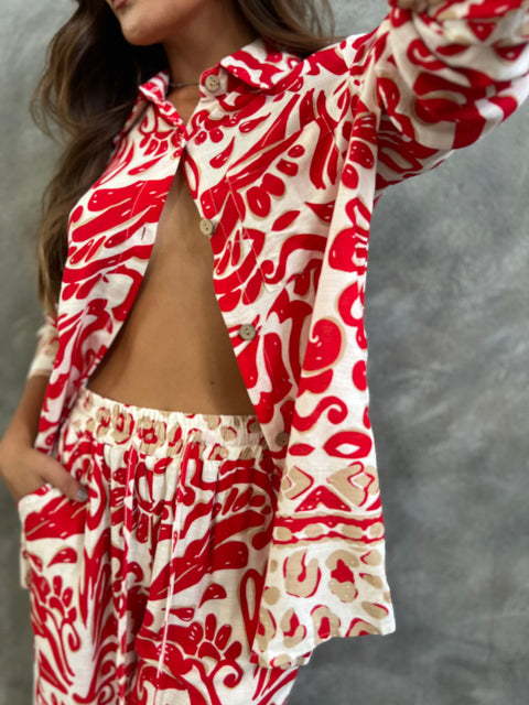 Conjunto Camisa+Pantalon Rojo