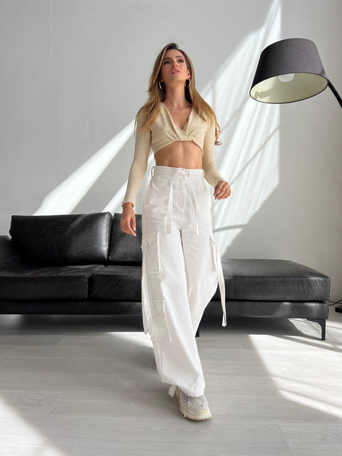 Crop Top Brillo Cruce