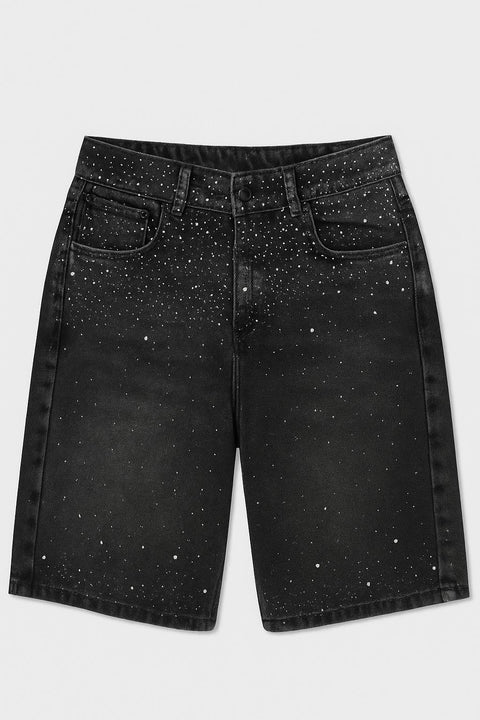 Bermuda Brillos Denim Negra