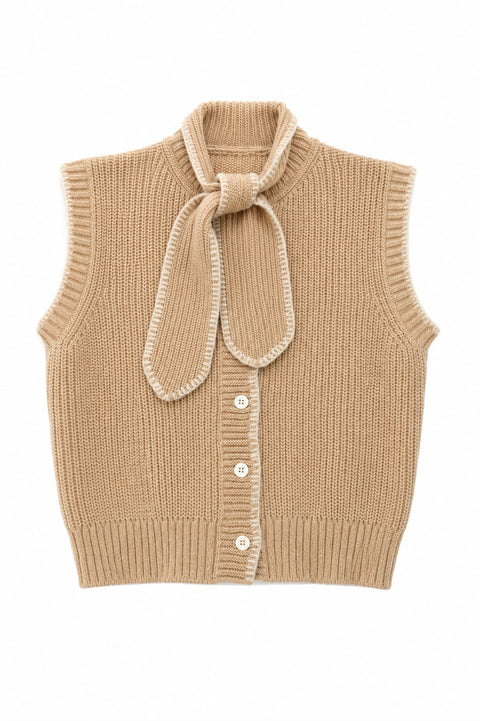Chaleco Pespunte Marfil - SALE