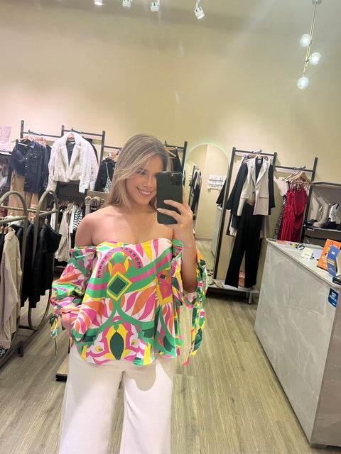 Camisa off shoulder